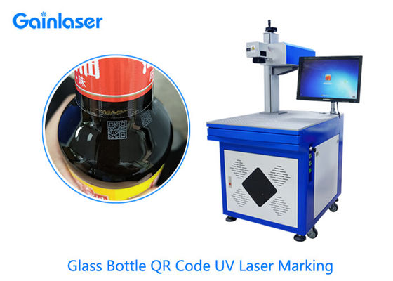 AC110V 0.02 밀리미터 스캐너 유리 UV 레이저 마킹 머신